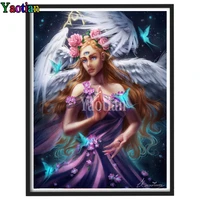 diy diamond painting mosaic fantasy angel girl butterfly 5d full square round diamond embroidery gift home decor drop shipping