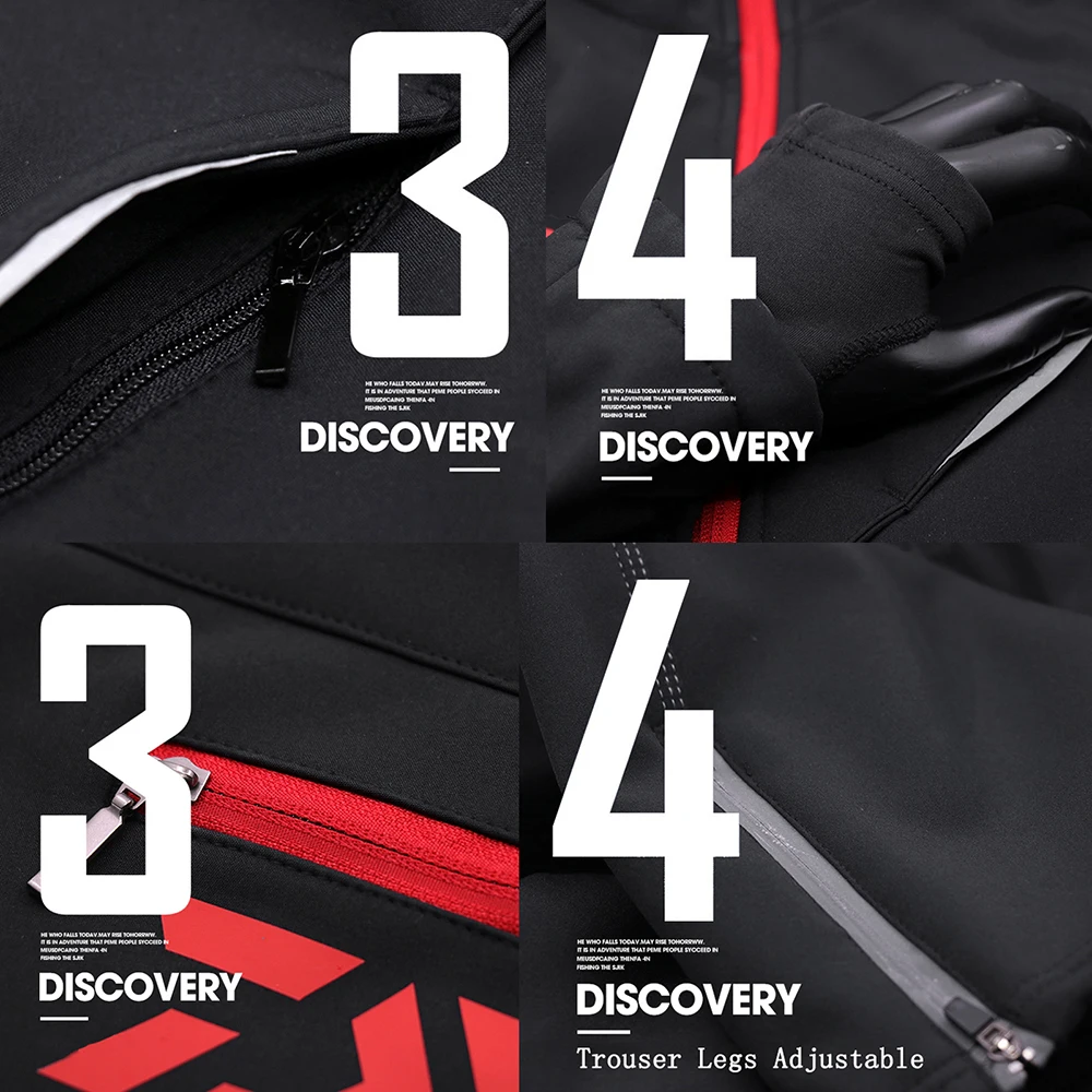 

Jacket Fishing Pants DAWA Outdoor Sports Autumn Winter Windproof Waterproof Keep Warm Jackets and Pants Fishing Suit