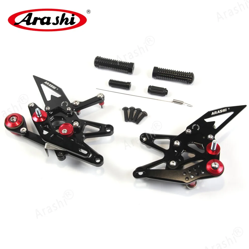 ARASHI CNC Регулируемые подножки для TRIUMPH DAYTONA 675 675R 2013- подножки Rider Rearset алюминий золото