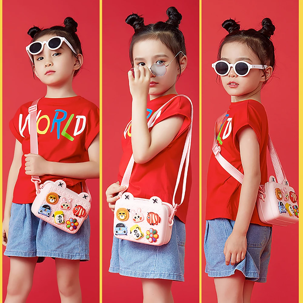 

Children Casual Travel Bag DIY Cartoon Animal Shoulder Bags Baby Messengers Bag Waterproof School Bag Large capacity