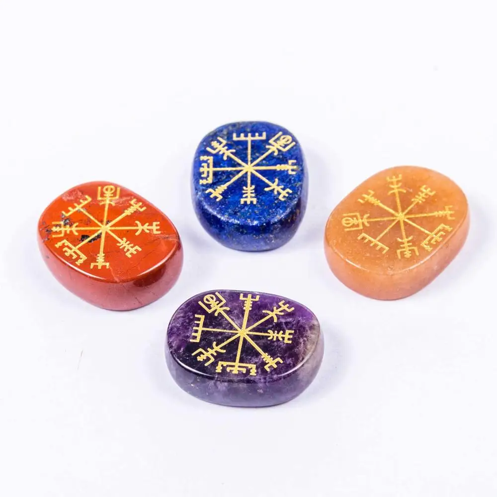 Викинги Vegvisir компас Руна Бог войны натуральный кристалл рейки предохранитель