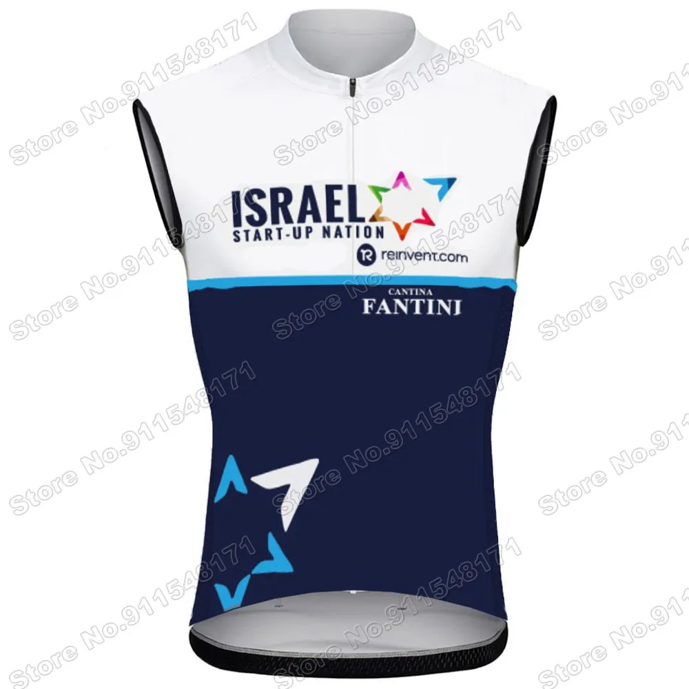 

2021 Israel Start Nation Team Sleeveless Jersey Cycling Vest Summer Bike Clothing Mens Mountain Road Bicycle Jerseys MTB Maillot