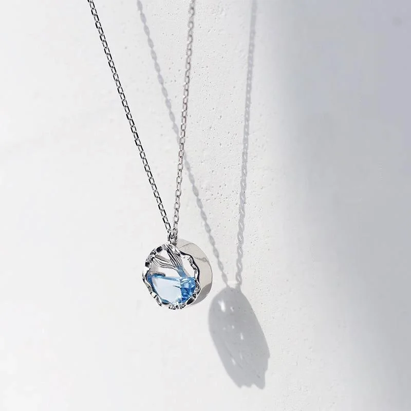 

Mermaid Tears Necklace Female Korean Version Mermaid Foam Collarbone Chain Students Japan and Korea Simple Creative Small Fresh