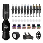 Профессиональный набор для тату-машинки, ротационный набор для тату-машинки, японский двигатель, беспроводной источник питания, RCA Интерфейс, тату-машина