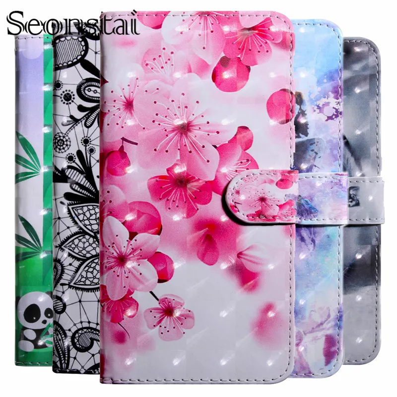 

Honor 7A Case on sFor Coque Huawei Honor 7A DUA-L22 case 5.45" For Fundas Huawei Y5 2018 Cover 3D panda Wallet Stand Phone Cases