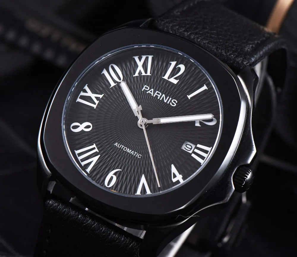 Мужские наручные часы мужские автоматические PARNIS роскошные механические