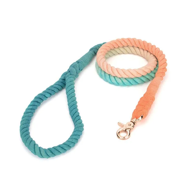 

150cm Dog Leash Round Cotton Dogs Lead Rope Colorful Pet Long Leashes Belt Outdoor Dog Walking Training Leads Ropes