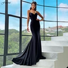 Funyue женские сексуальные платья-русалки для выпускного вечера 2022 атласные черные вечерние платья Длинные вечерние платья