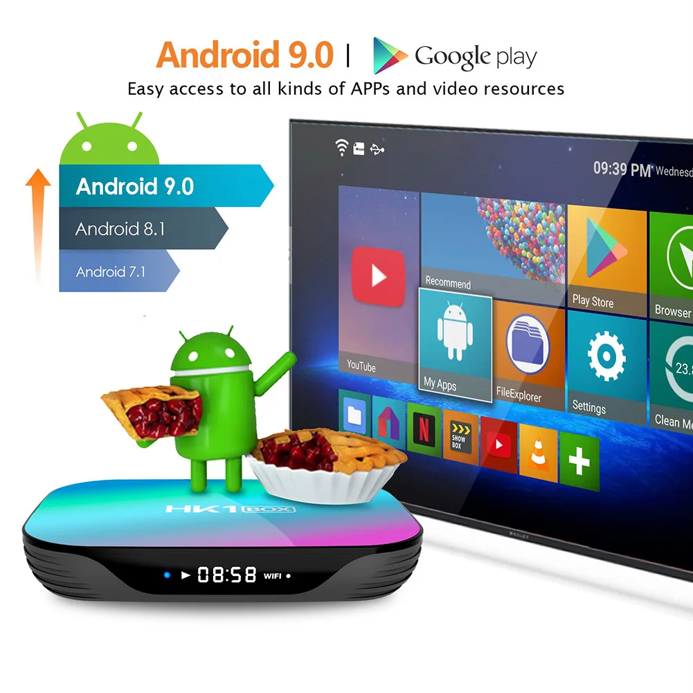 Tv Box HK1 BOX 8K Amlogic S905X3 4GB RAM 64GB HK1Box Android 9.0 HK1BOX 2.4GHz &amp 5GHz 128GB Wifi Bluetooth TV | Электроника