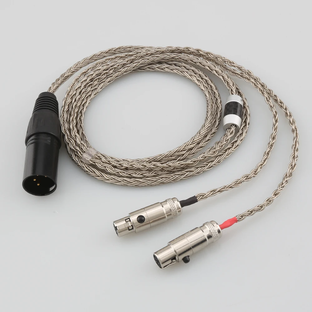 16-ядерный HIFI 4pin occ 2 5 3 4 мм XLR сбалансированные наушники с посеребренным кабелем