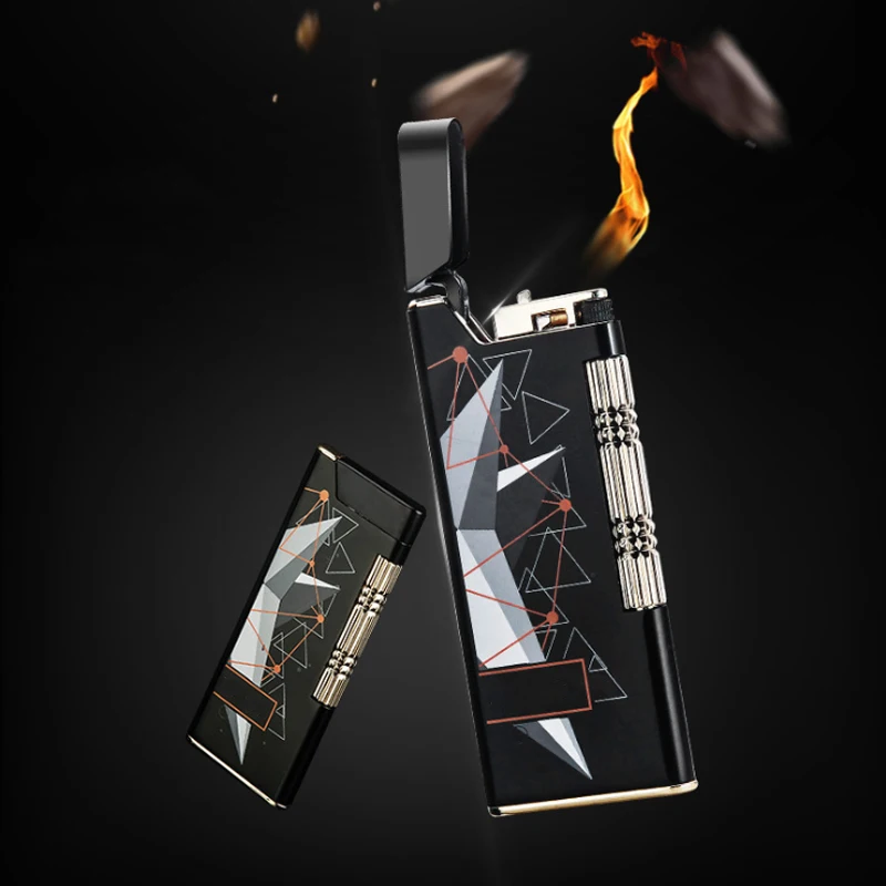 

Zinc Alloy Gas Torch Candle Lighter Survival Fire Smoking Accessories Inclined Fire Refillable Butane Lighters For Pipe
