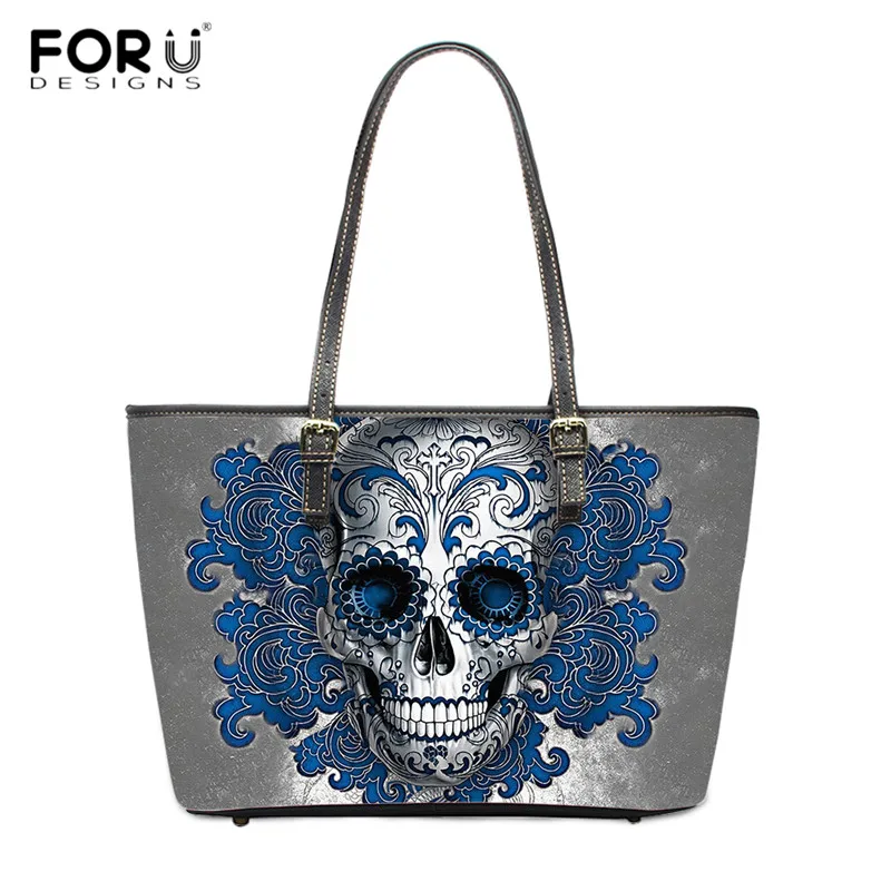 

FORUDESIGNS/Новая мода женская сумка-тоут сумки Мандала череп печатающая головка большой роскошные сумки в руку, для женщин сумка через плечо из ...