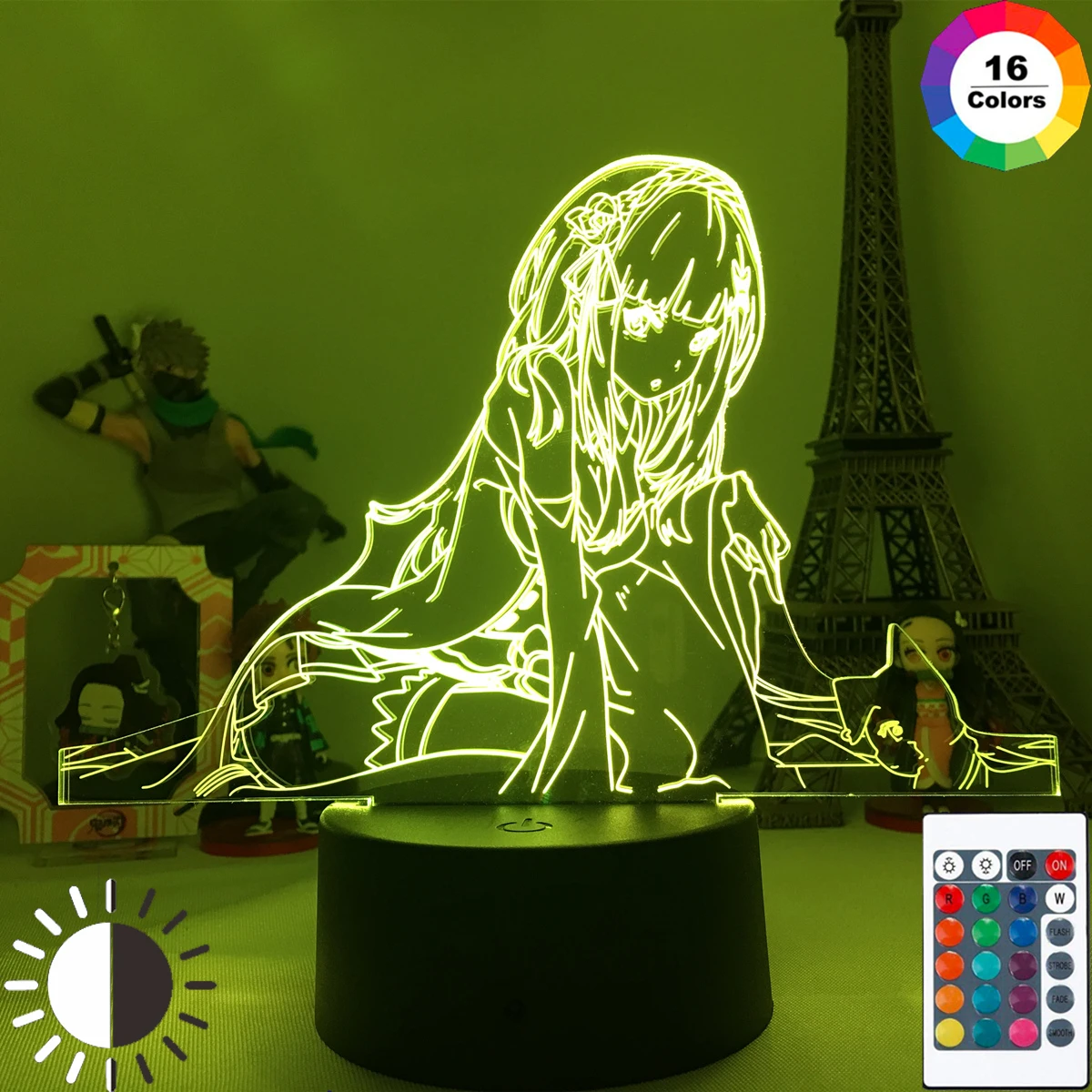 

Anime3d Lamp Re Zero Starting Life in Another World LED Night Light for Room Decor Nightlight Gift Re Zero Emilia Night Lamp