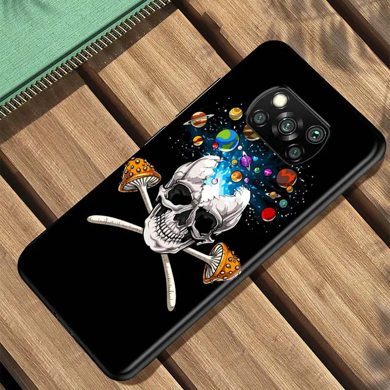 

Psychedelic Mushroom For Xiaomi Redmi K30 K30S Mi 10T Lite Pro Poco X3 NFC X2 M3 M2 F2 Pro C3 F1 Soft Black Phone Case