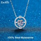 Ожерелье с бриллиантовой подвеской для женщин и девушек, сертифицированное лабораторное колье с превосходной огранкой из муассанита, 2 карата, хороший подарок на день рождения и Рождество