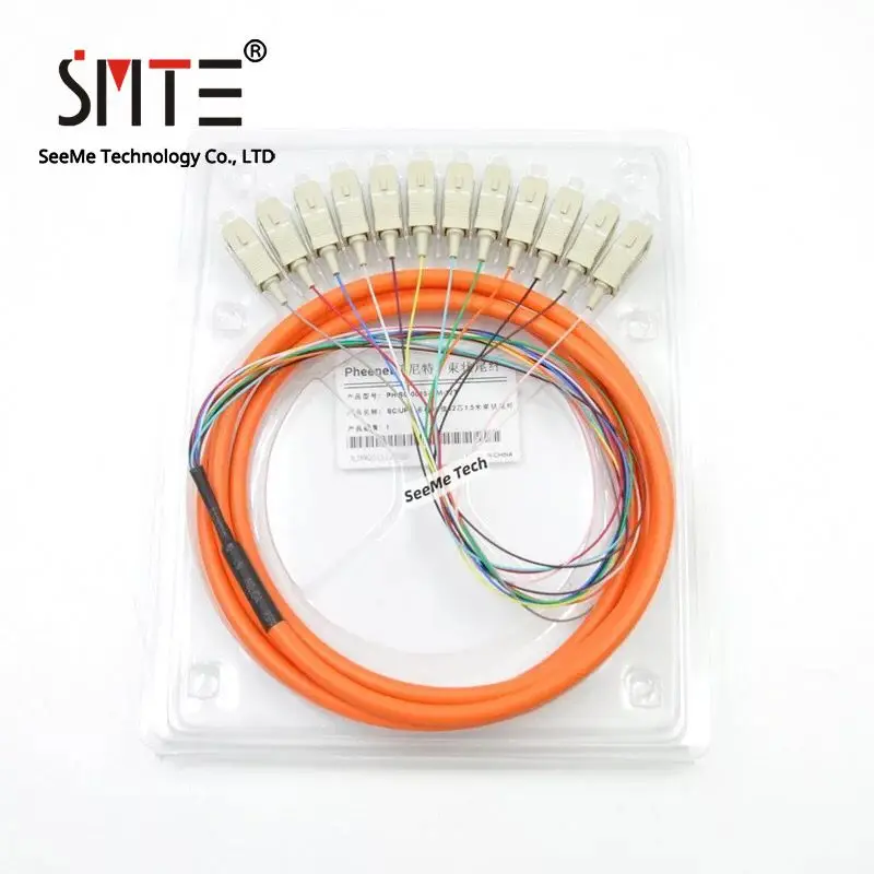 SC волоконно 12-жильные комплект хвост большого размера с квадратным носком 62 5/125