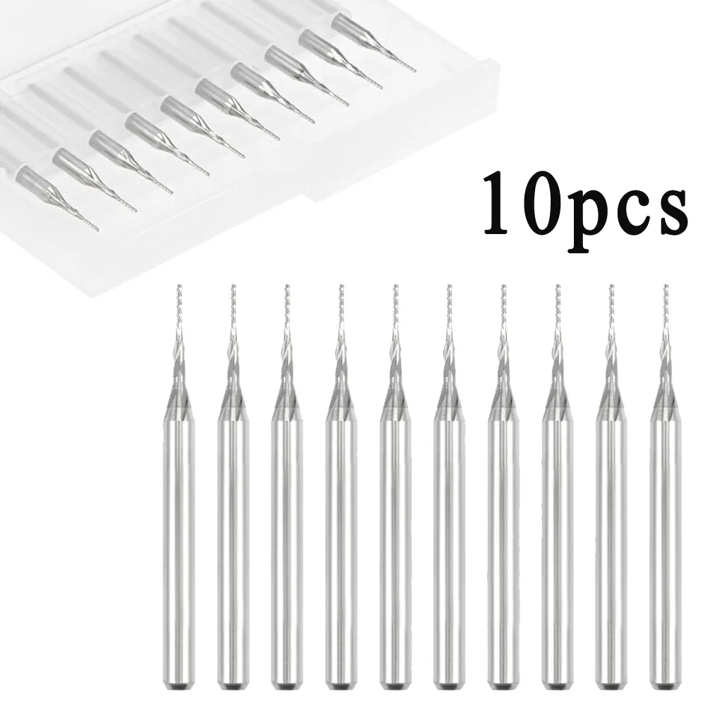 10Pcs End Mill Engraving Abrasion resistance Fiberglass For PCB Machine|Сверла| |