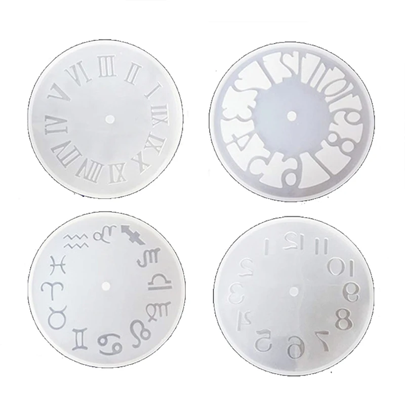 

4Pcs Clock Resin Molds Arabic Roman Numerals Constellation Silicone Casting Epoxy Resin Mold Handmade Resin Craft Tools