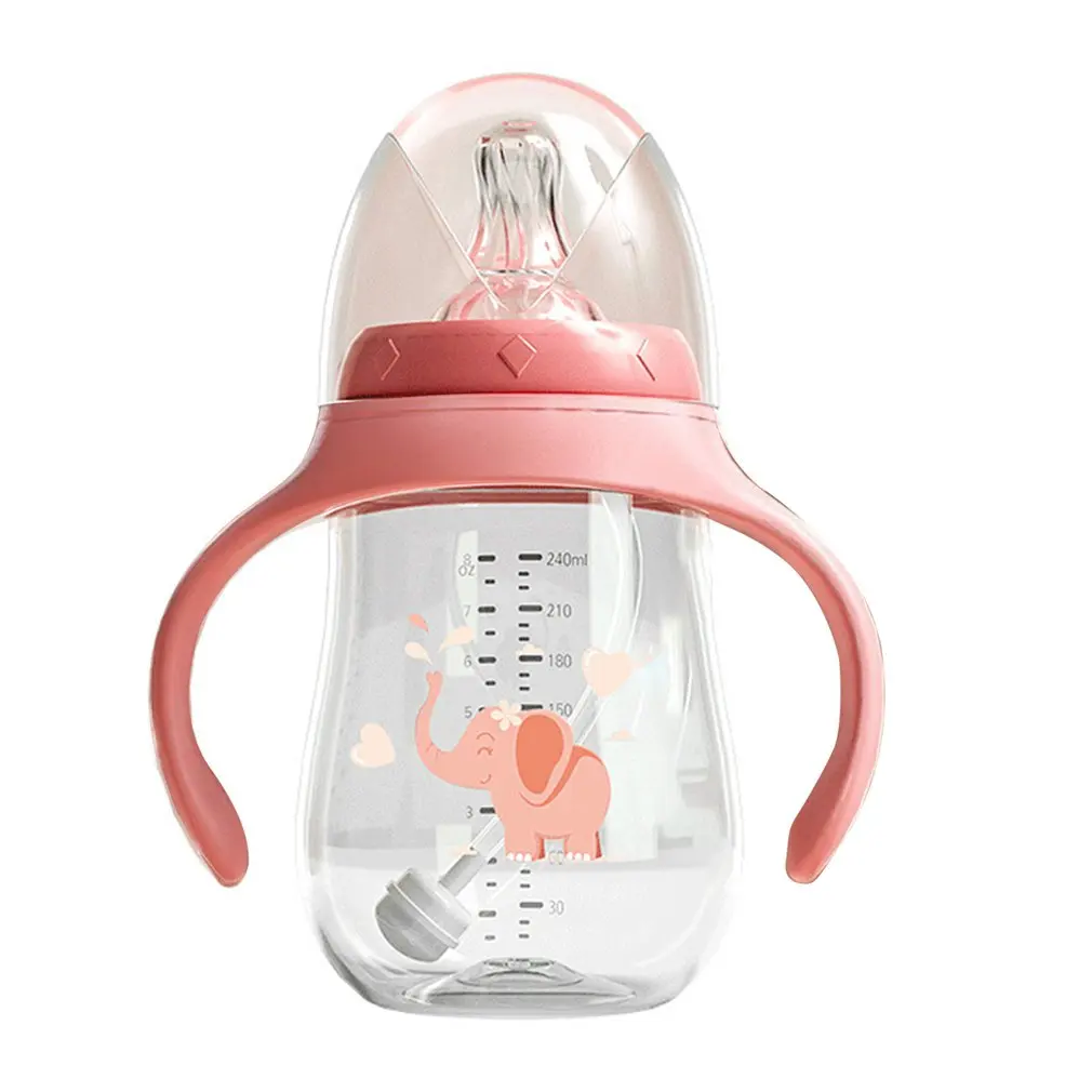 

Infant Bottles Drinking Cup Feeding Bottle Wide-Caliber Multifunctional Drinking Milk Drinking Water Dual-use Bottle BPA Free