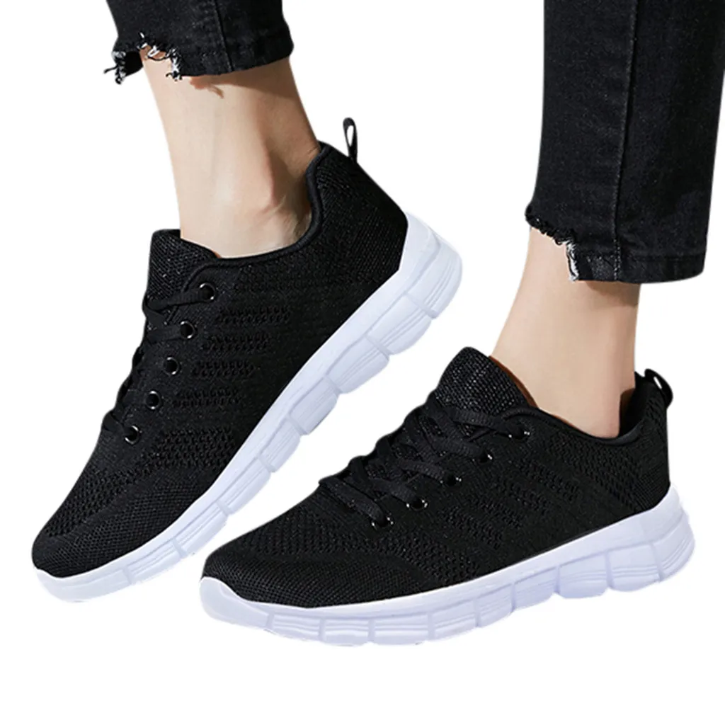 Модные кроссовки 2019 Женская Досуг Воздухопроницаемая сетчатая уличная фитнес