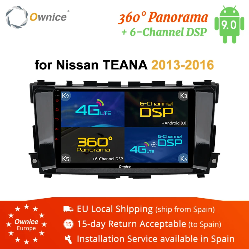Ownice K1 K2 K3 K5 K6 Android 8 1 4G 360 панорама DSP автомобильный GPS плеер Navi для Nissan Teana Altima 2013 2014