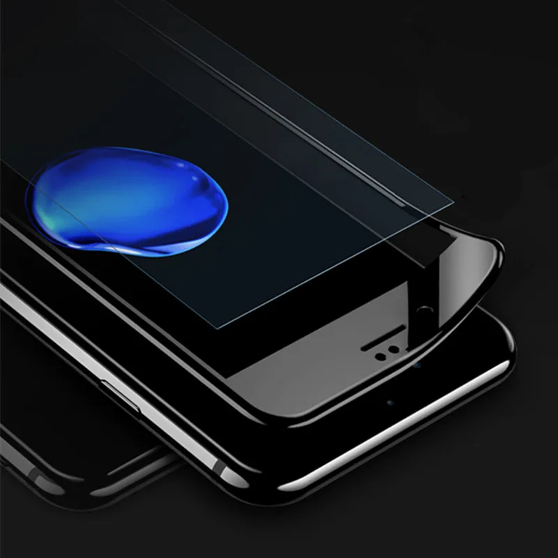 

HTHwish 9D Full Cover Screen Protectors For iPhone 7 X 6S Plus Tempered Glass Protective Film For iPhone XS Max XR 8 Plus Glass