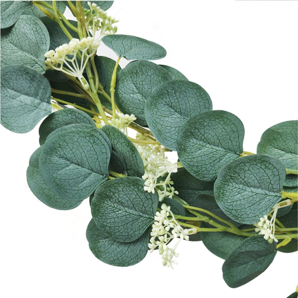 Свадебные украшения 2m искусственный эвкалипт гирлянда листья Длинные