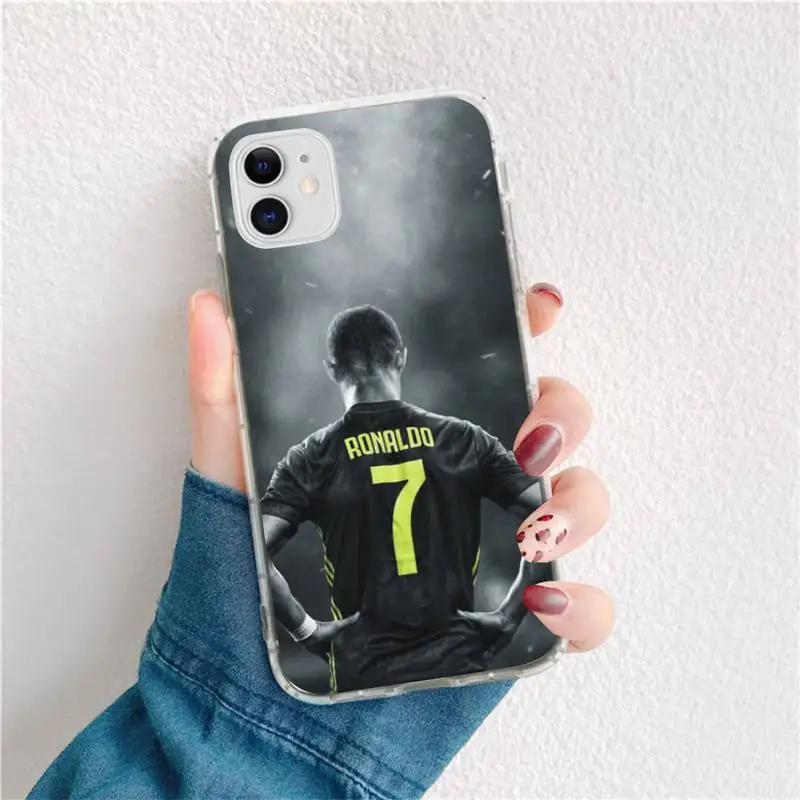 

USAKPGRT CR7 Cristiano Ronaldo Bling Cute Phone Case for iphone 12 pro max 11 pro XS MAX 8 7 6 6S Plus X 5S SE 2020 XR cover