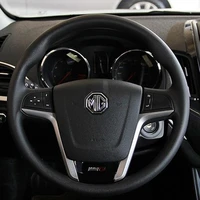 for mg 6 3 5 mg gs gt customized hand stitched black suede steering wheel cover interior car accessories