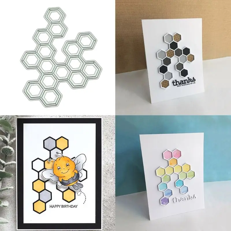 Шестигранной формы умирает трафарет &quotсделай сам&quot металлический Трафаретный