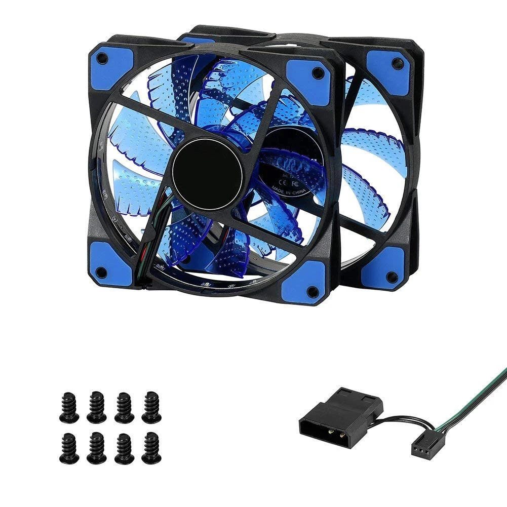 

Computer Case Fan Ultra Quiet High Airflow Silent CPU Coolers 120mm LED Ultra Silent Computer PC Case Fan Radiator Colorful