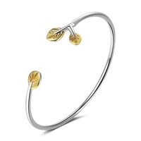 wangaiyao bracelet bracelet female korean version small fresh diamond leaf adjustable art bud leaf hand jewelry