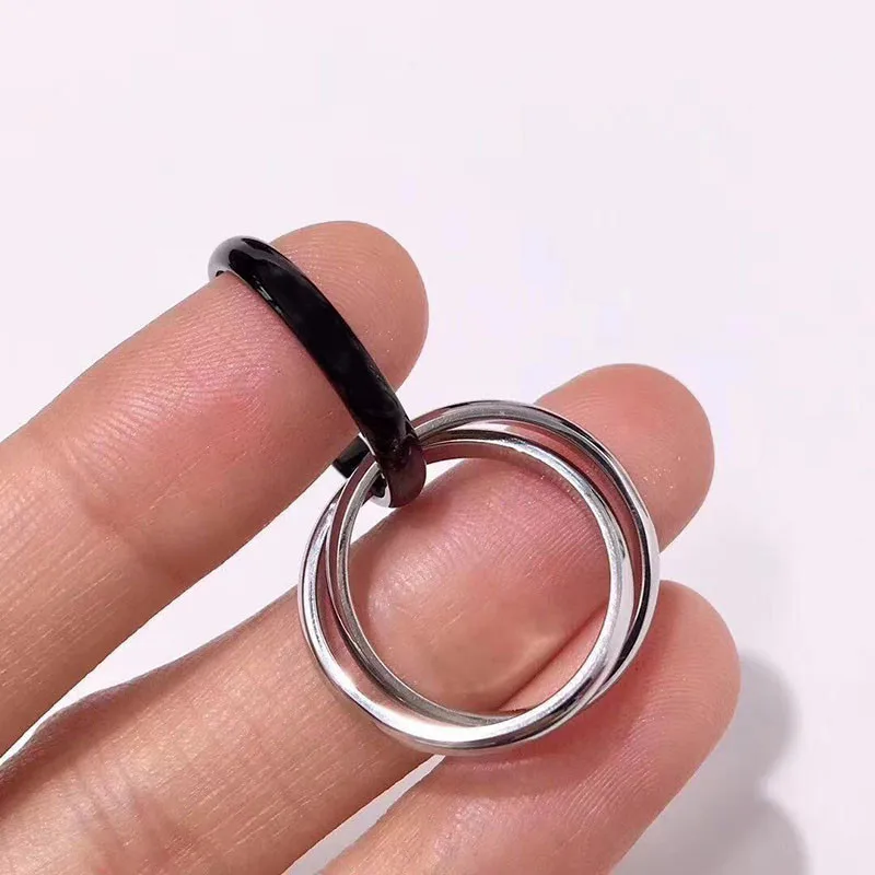 

1.1 Classic Engagement Proposal Couple Ring Romantic Unique Double Ring Design Ring