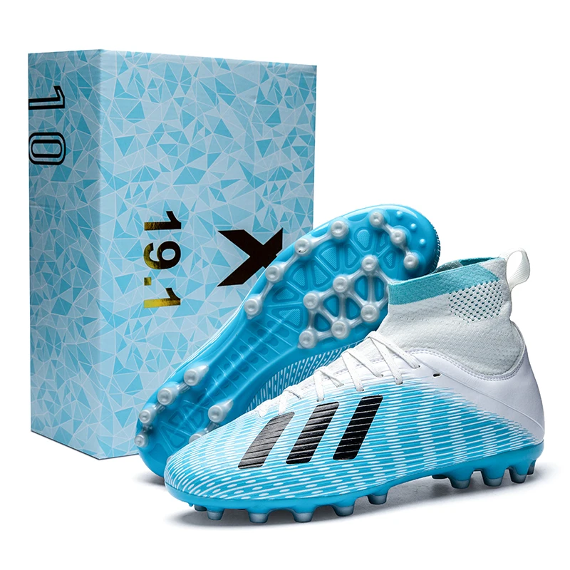 

New breathable high-top football shoes men's broken nails TF women men's sports shoes AG long nails student training shoes