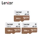 Карта памяти Micro sd Lexar 667X, 128 ГБ, 64 ГБ, 256 ГБ, класс 10, с высокой скоростью до 100 мс, SD-картой UHS-I