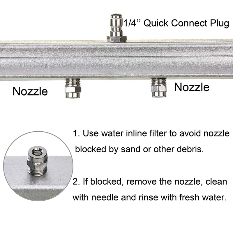 

Pressure Washer Water Broom, 13 Inch Power Washer Cleaner With 2 Pieces 15 Inch Extension Wand Driveway, Sidewalk, Deck, 4