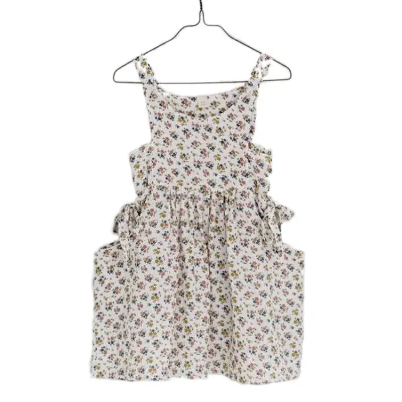 

2021 New Summer Girls Dress Vest Children Cotton Linen Casual Sleeveless Party Princess Dresses Child Girls Baby One Piece Frock