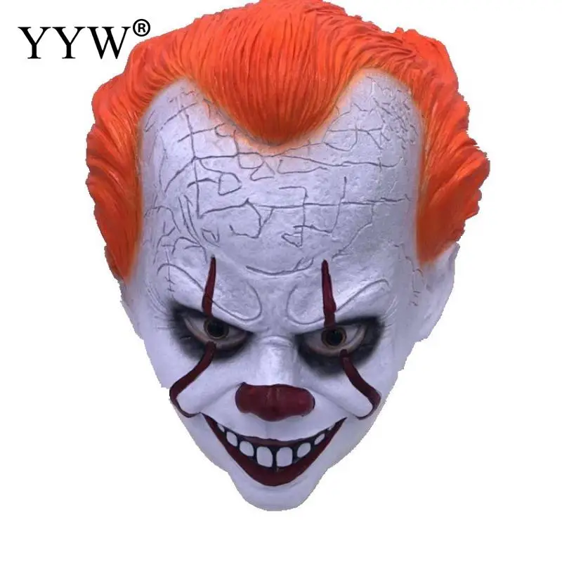 Маска клоуна на Хэллоуин Pennywise косплей маски мужские латексные страшные маска