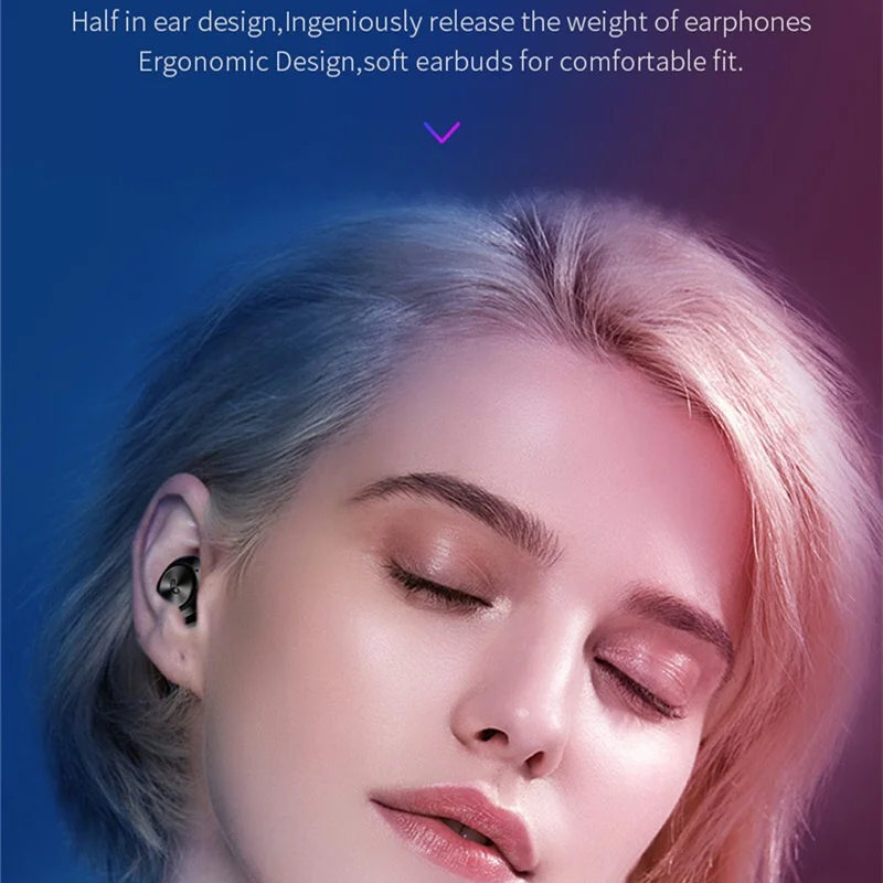 Мини Bluetooth гарнитура 10 часов работы беспроводные наушники вкладыши громкой связи