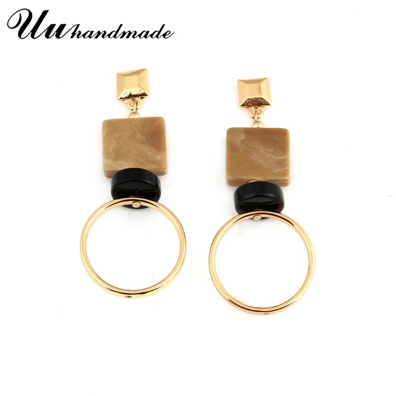 Новый Дизайн Акриловые круглые стильные женские серьги украшения|long earrings|earrings