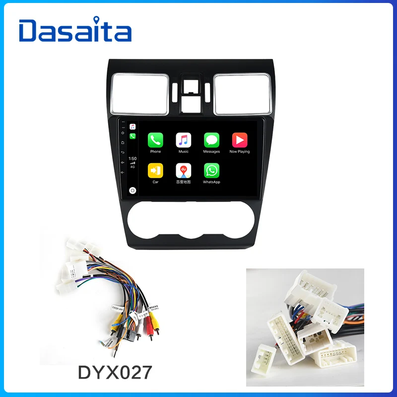 DYX027-Carplay Dasaita " DSP радио автомобильный 1 Din Android 9,0 для Subaru Forester gps Bluetooth 64G rom HDMI 1080P видео - Цвет: DYX027-Carplay