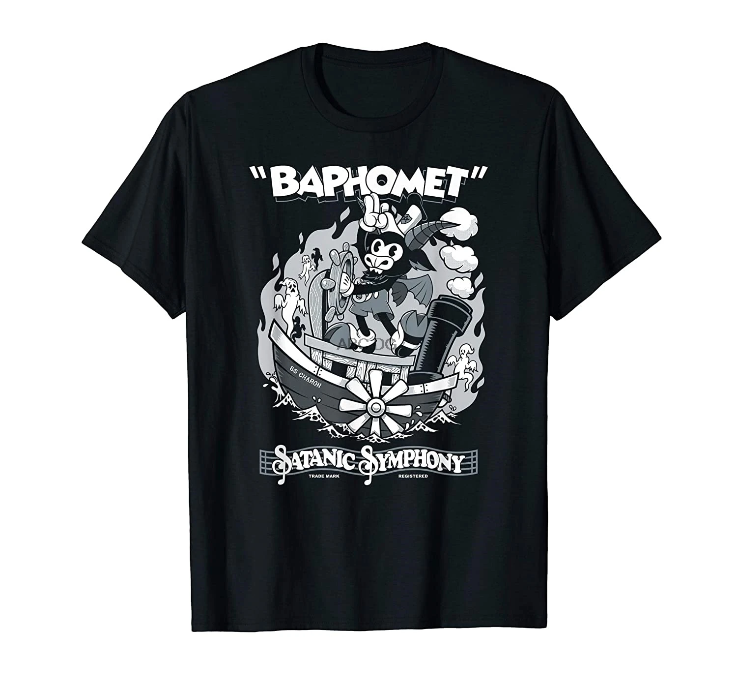 

Vintage Cartoon Baphomet - Creepy Cute Goth - Occult T-Shirt