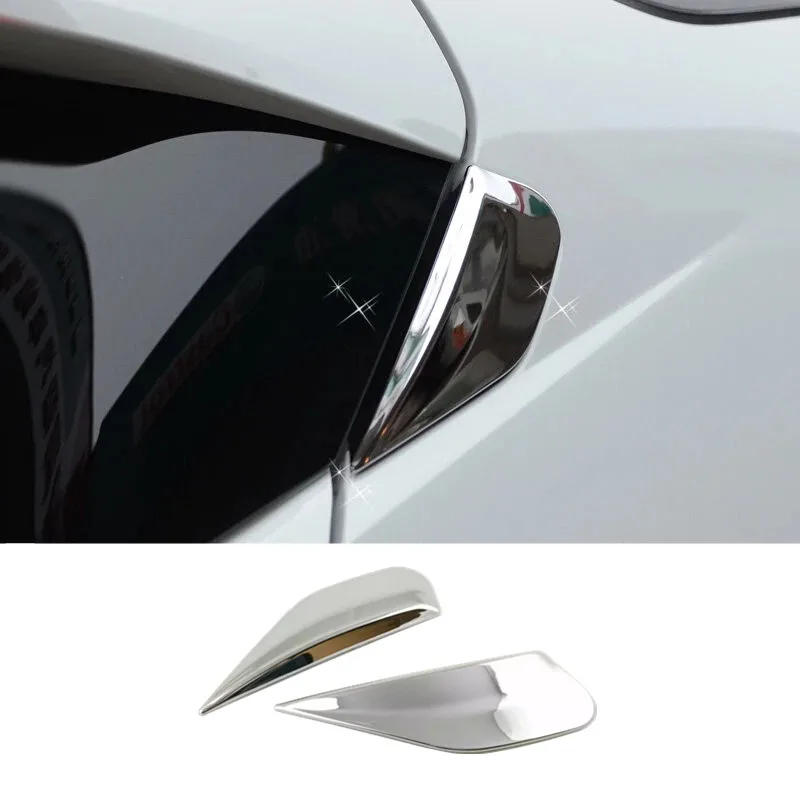 

For Buick Encore Opel Vauxhall Mokka 2013-2018 ABS Chrome Rear Window Spoiler Side Bevel Cover Trim Pillar Post accessories 2pcs