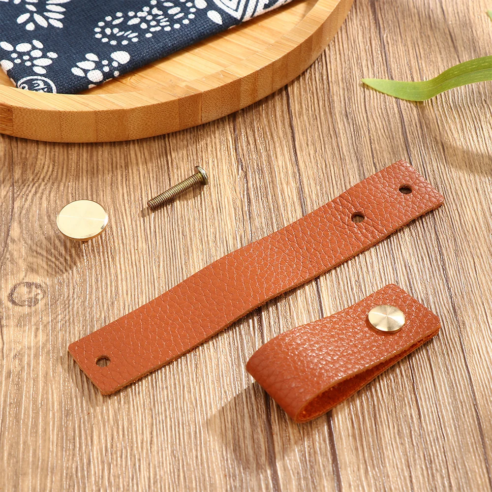 Ручки для ящиков и дверей в скандинавском стиле итальянские кожаные ручки из