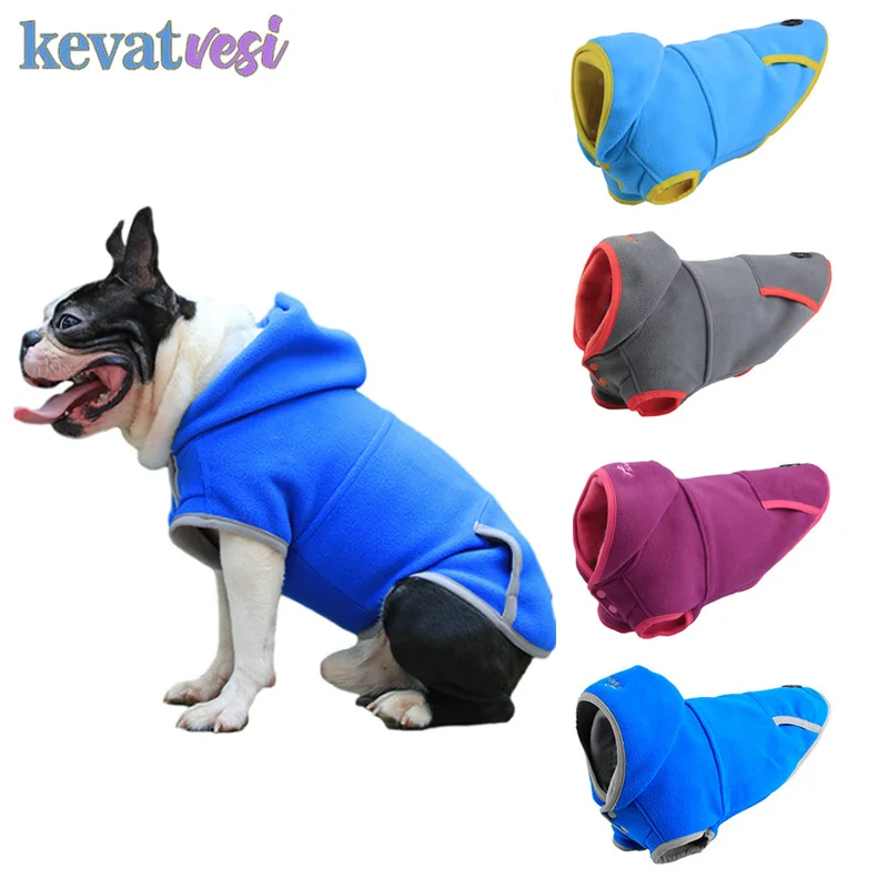 

Hoodie Dog Clothes for Small Medium Dog Winter Warm Fleece Dog Coat Soft Puppy Vest Jacket French Bulldog Chihuahua Pet Clothing