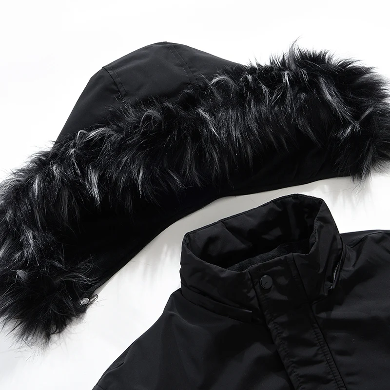 

New Design Nice Plus Size S-5XL Long Winter Men Jacket With Fur Hood Men Clothing Casual Jackets Thickening Parkas Male Coat
