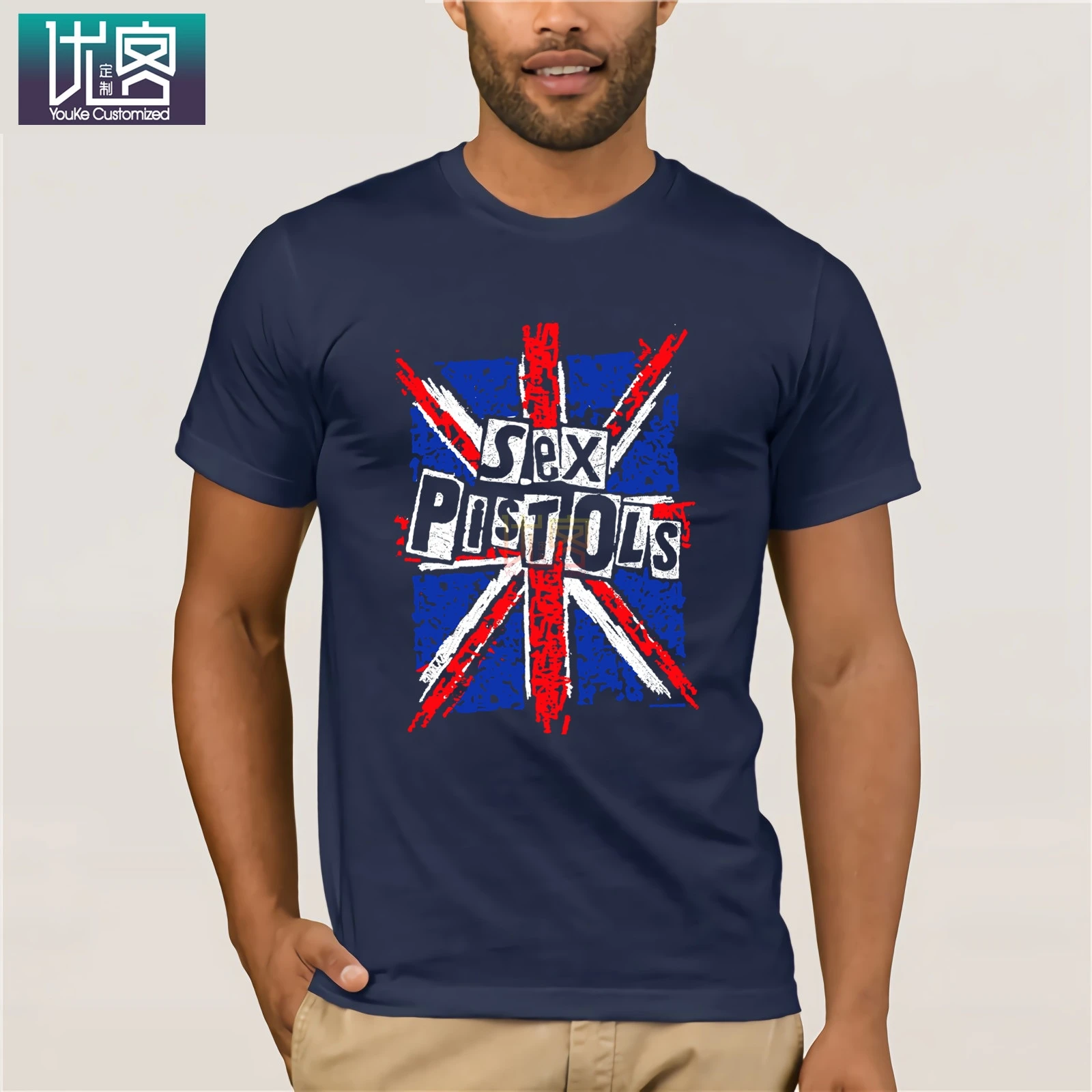 Женская футболка с коротким рукавом Sex Pistols Union Jack-черная удивительная