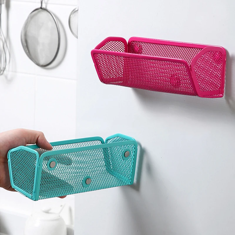 

Side-mounted Magnet Refrigerator Rack Wrought Iron Storage Rack Kitchen Hanging Towel Storage Organizer Shelf Fridge Organizer