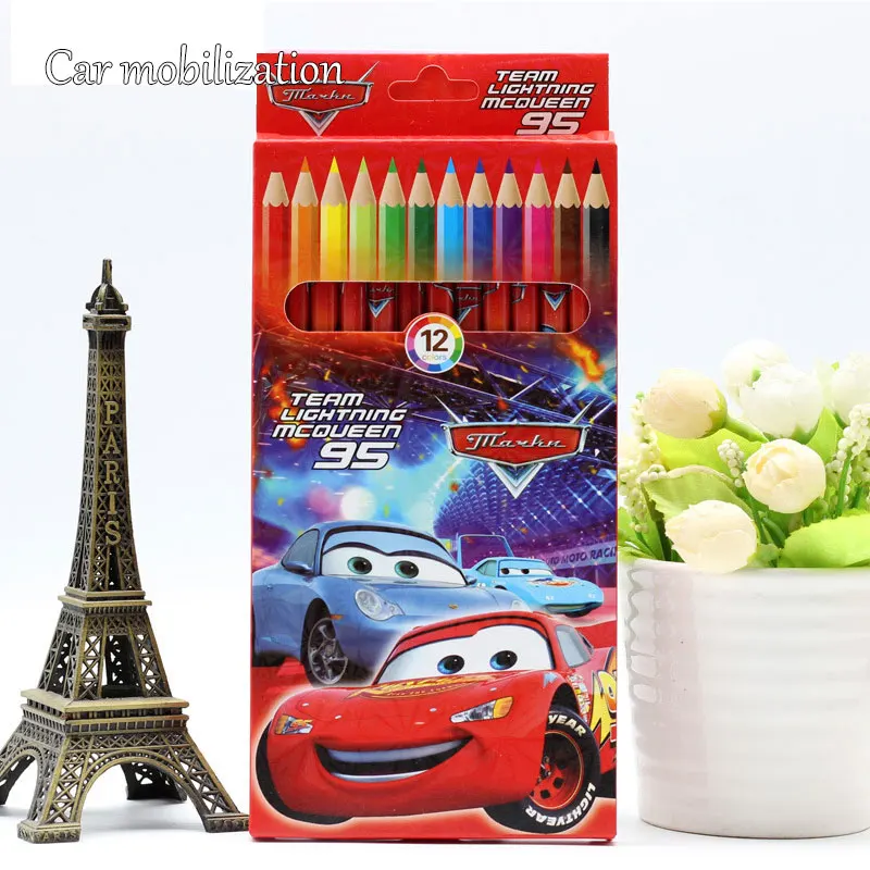 Детский цветной карандаш для детского сада мультяшный 12 цветов товары начальной