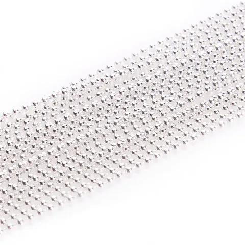 Металлическая цепочка с бусинами 10 м 1.2 1.5 2 мм